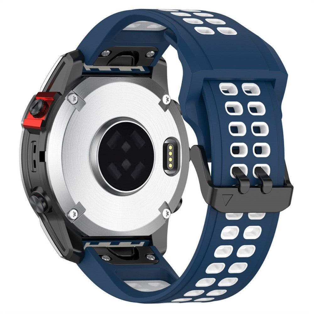 Garmin Enduro 2 / Tactix 7 / Fenix 7 dual color silicone watch strap - Blue / White#serie_7