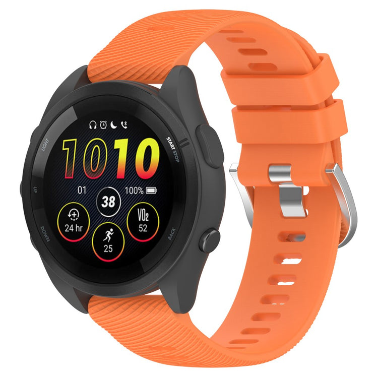 Meget Elegant Silikone Rem passer til Garmin Forerunner 265 - Orange#serie_5