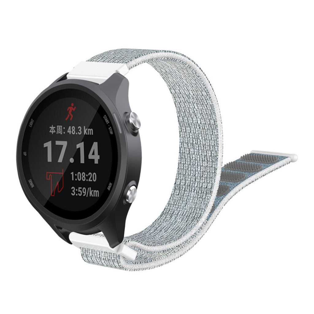 Helt vildt nydelig Garmin Forerunner 245 Nylon Rem - Sølv#serie_2