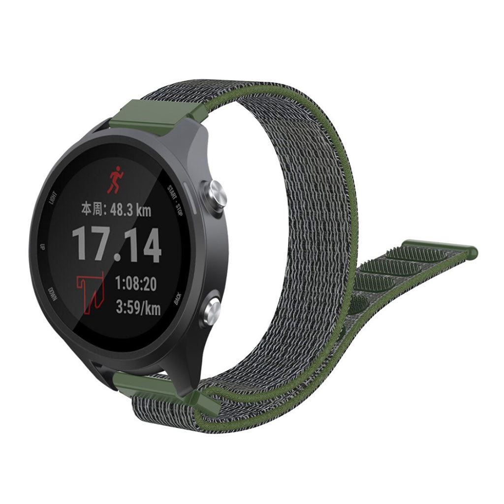 Helt vildt nydelig Garmin Forerunner 245 Nylon Rem - Sølv#serie_8