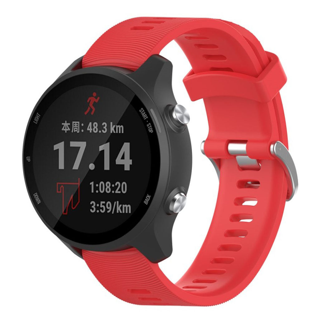 Rigtigt sejt Garmin Forerunner 245 Silikone Rem - Rød#serie_4