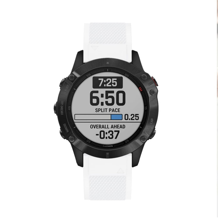 Meget fed Garmin Fenix 6 Silikone Rem - Hvid#serie_2