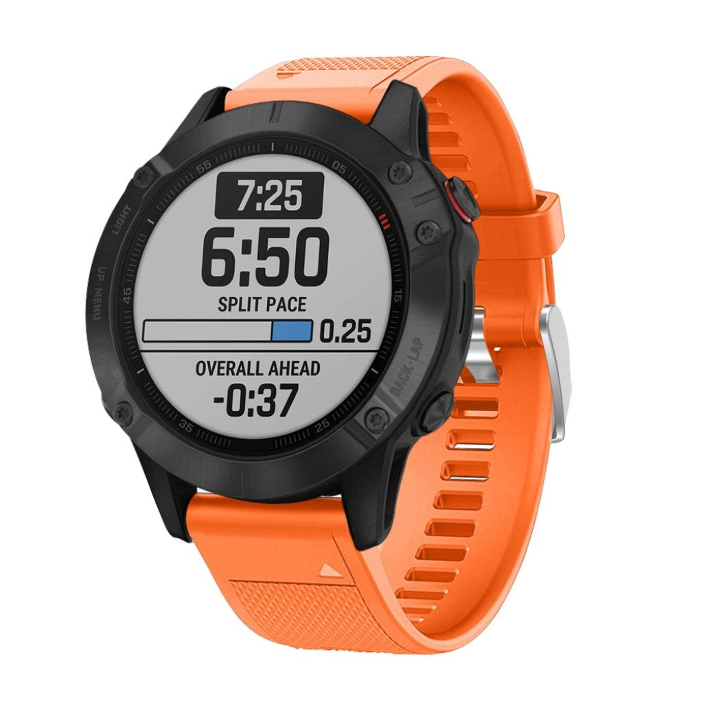 Meget fed Garmin Fenix 6 Silikone Rem - Orange#serie_5