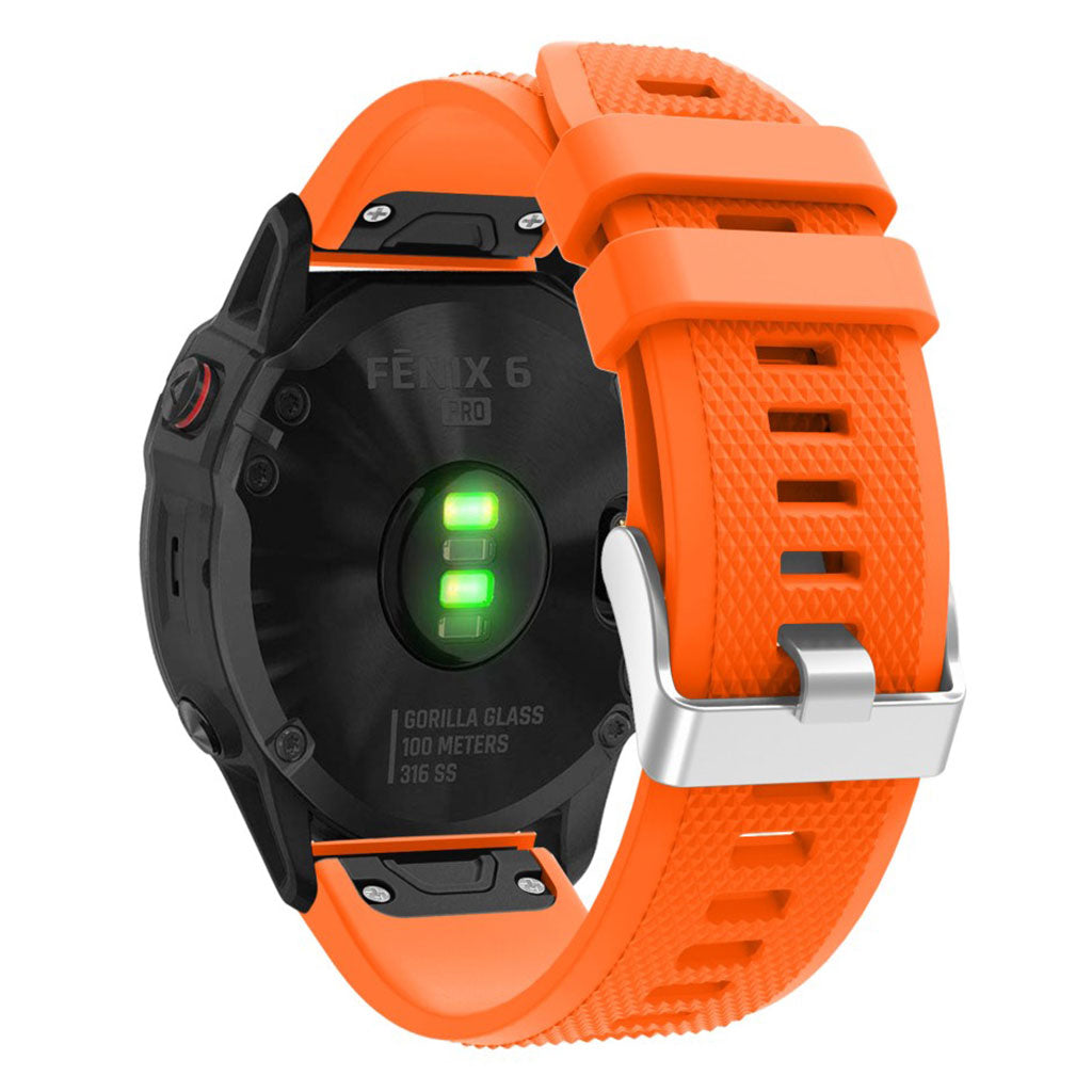 Meget fed Garmin Fenix 6 Silikone Rem - Orange#serie_5