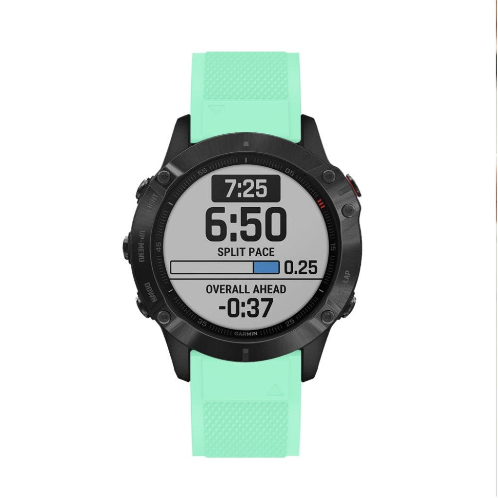 Meget fed Garmin Fenix 6 Silikone Rem - Grøn#serie_8