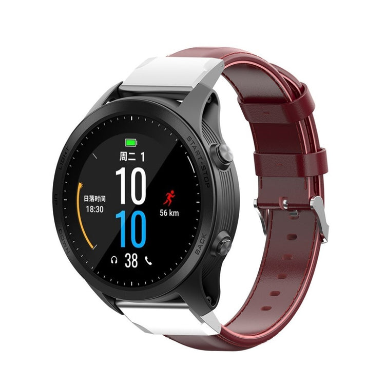 Meget godt Garmin Fenix 6X Pro Ægte læder Rem - Rød#serie_3