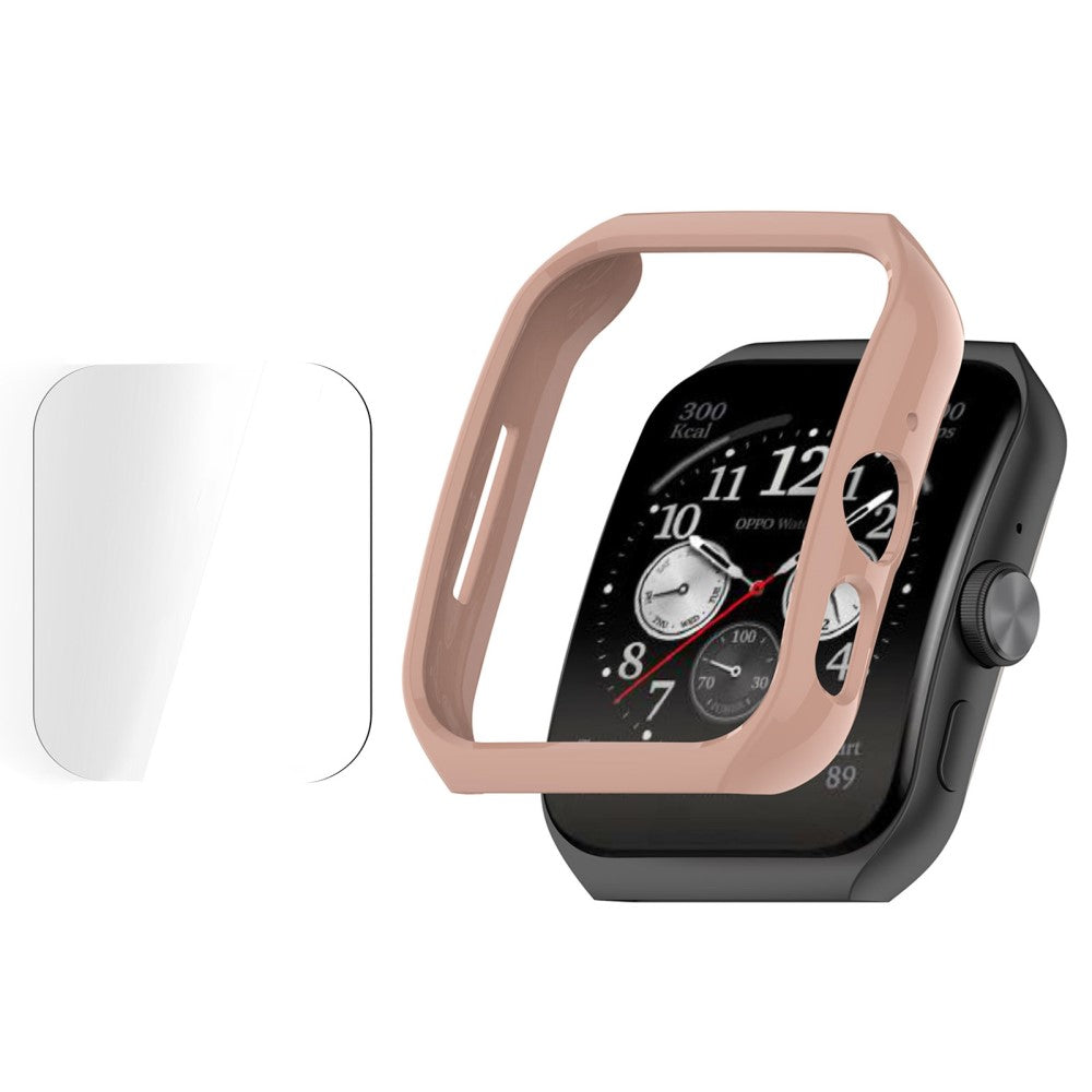 Oppo Watch 3 Pro Plastik Cover med Skærmbeskytter - Pink#serie_6