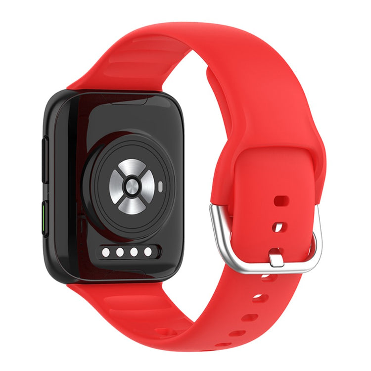 Super nydelig Oppo Watch 2 (46mm) Silikone Rem - Rød#serie_4