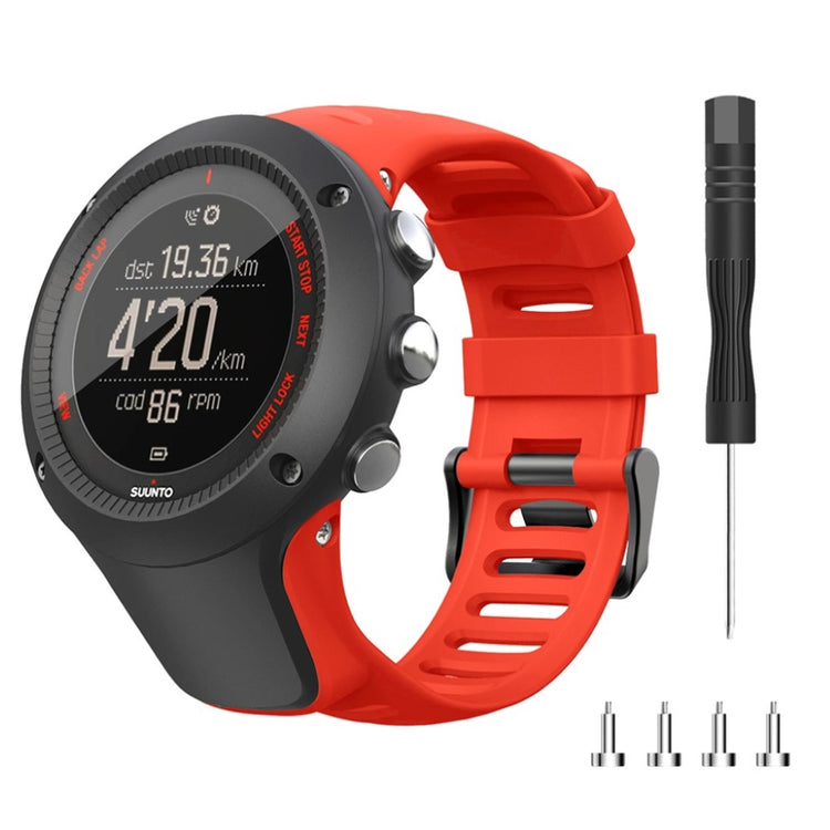 Super cool Suunto Ambit2 Silikone Rem - Rød#serie_4