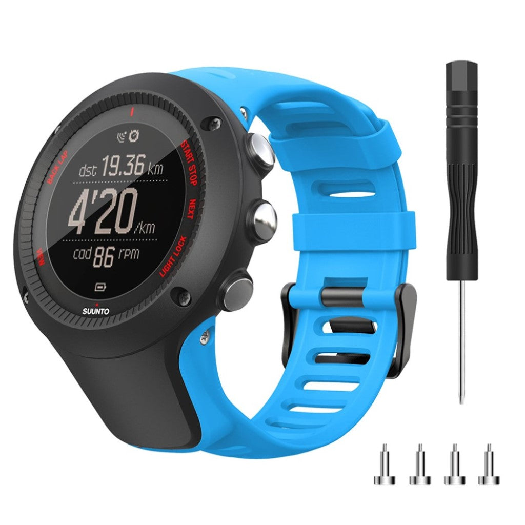 Super cool Suunto Ambit2 Silikone Rem - Blå#serie_6