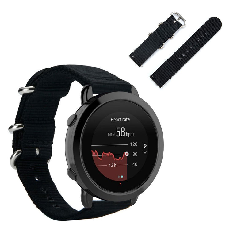 Super nydelig Suunto 3 Nylon Rem - Sort#serie_1