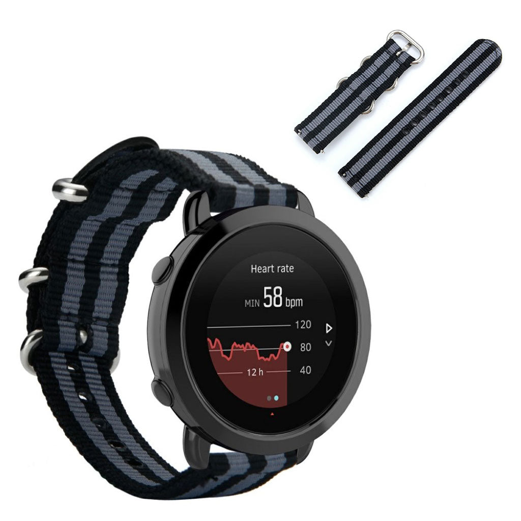 Super nydelig Suunto 3 Nylon Rem - Sort#serie_3