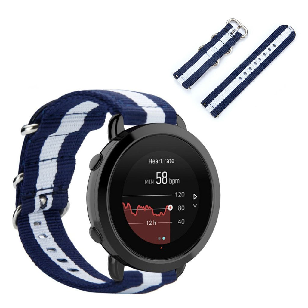 Super nydelig Suunto 3 Nylon Rem - Blå#serie_8