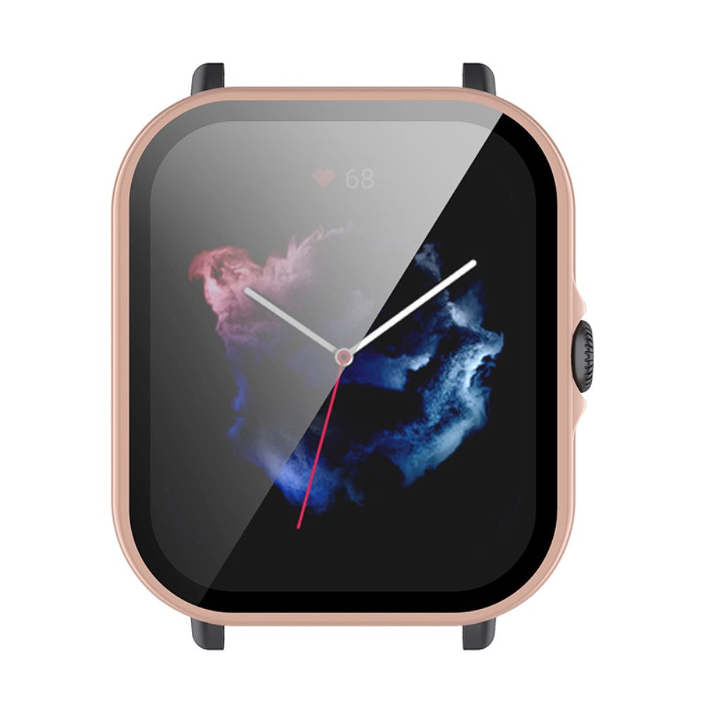 Super Flot Amazfit GTS 3 Cover med Skærmbeskytter i Plastik og Hærdet Glas - Pink#serie_5