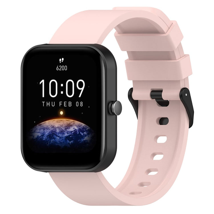 Rigtigt pænt Amazfit Bip 3 / Amazfit Bip S Silikone Rem - Pink#serie_9