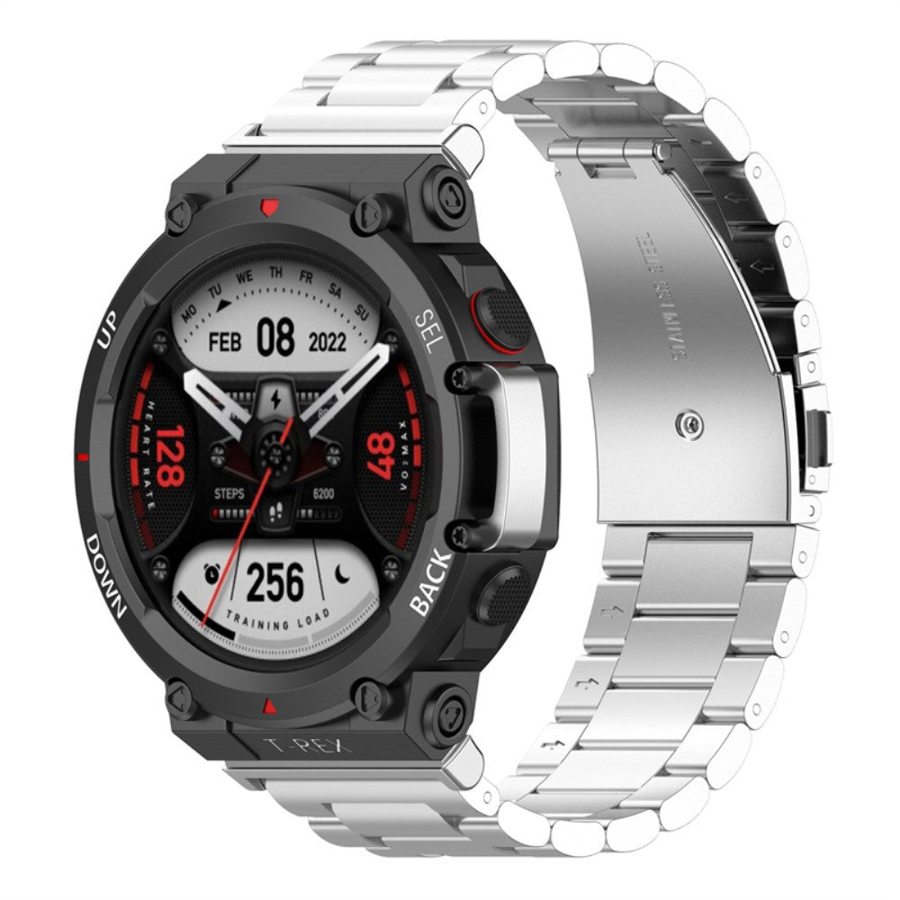 Helt vildt cool Amazfit T-Rex 2 Metal Urrem - Sølv#serie_015